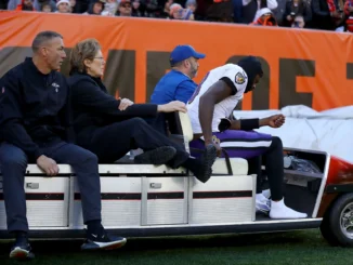 NO!!!: Baltimore Ravens  super star Lamar Jackson suffered an injury during training and will be sidelined for six months