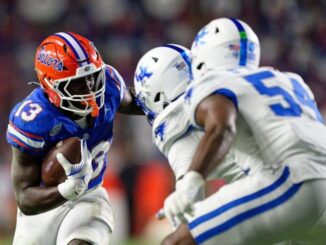 The Florida Gators defeated the Kentucky Wildcats 48-20 on Saturday at the Swamp in Gainesville.